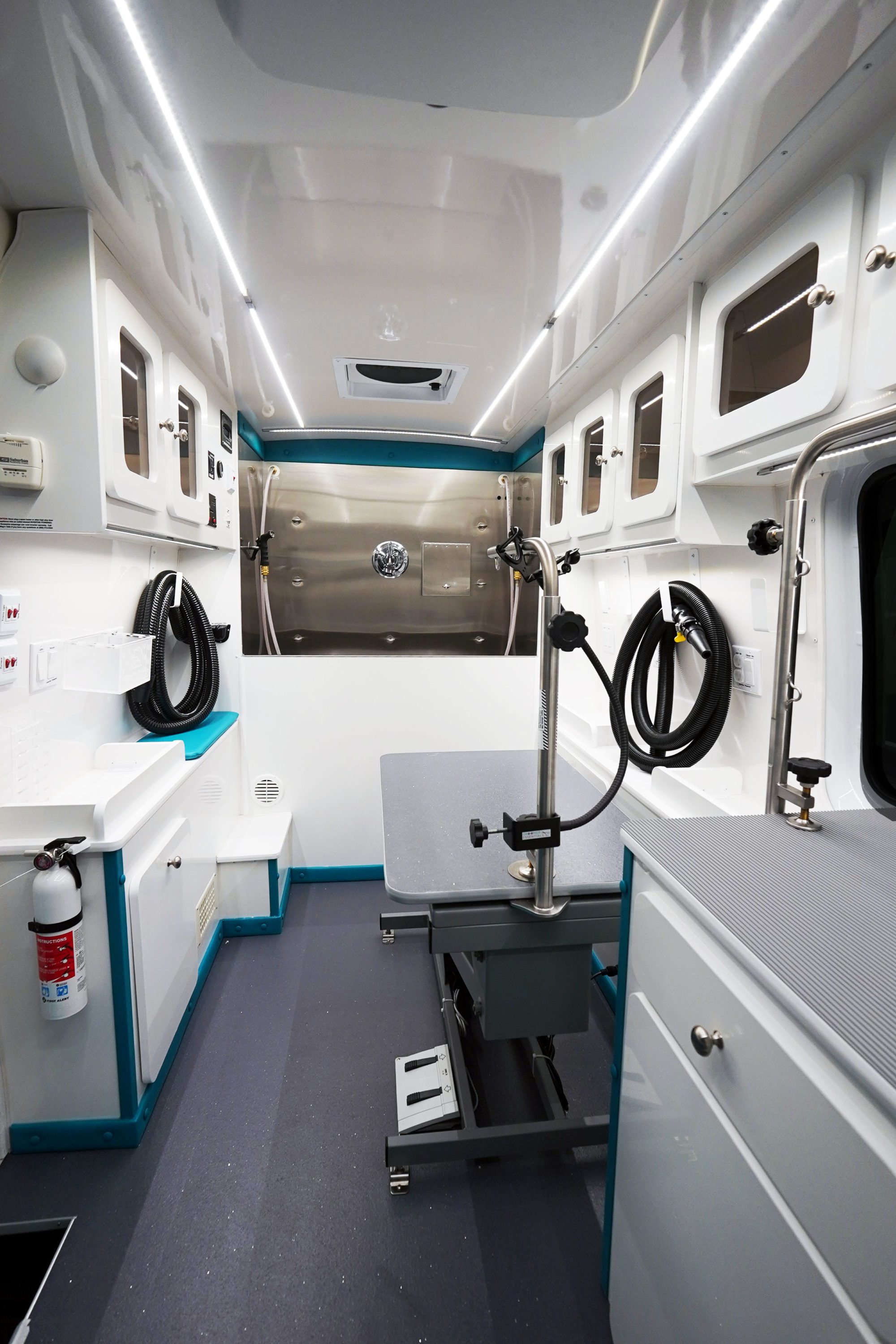 Mobile grooming van interior view 2